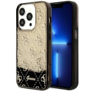 Guess GUHCP14LLC4PSGK iPhone 14 Pro 6.1" black/black hardcase Liquid Glitter 4G Transculenteng