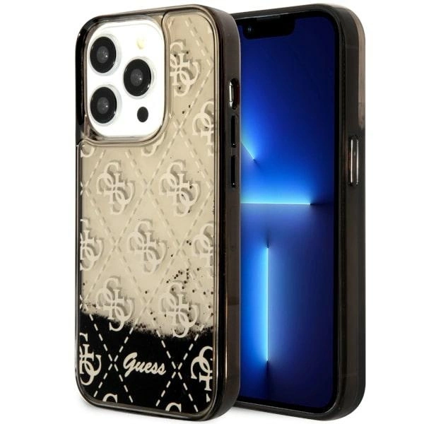 Guess GUHCP14LLC4PSGK iPhone 14 Pro 6.1" black/black hardcase Liquid Glitter 4G Transculenteng
