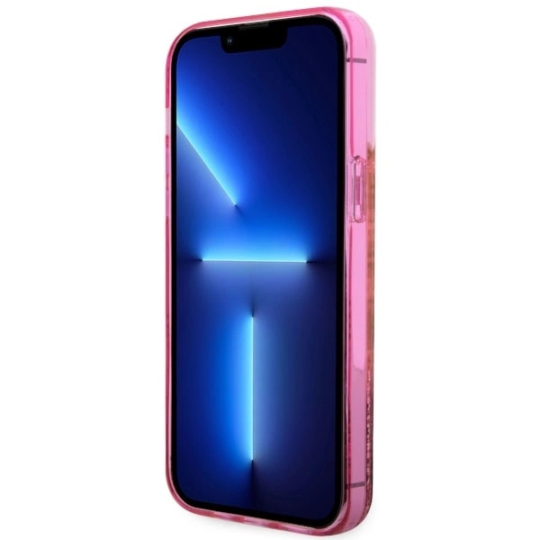Guess GUHCP14LLC4PSGP iPhone 14 Pro 6.1" pink/pink hardcase Liquid Glitter 4G Transculenteng