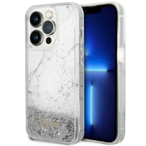 Guess GUHCP14LLCSGSGH iPhone 14 Pro 6.1" white/white hardcase Liquid Glitter Marbleeng