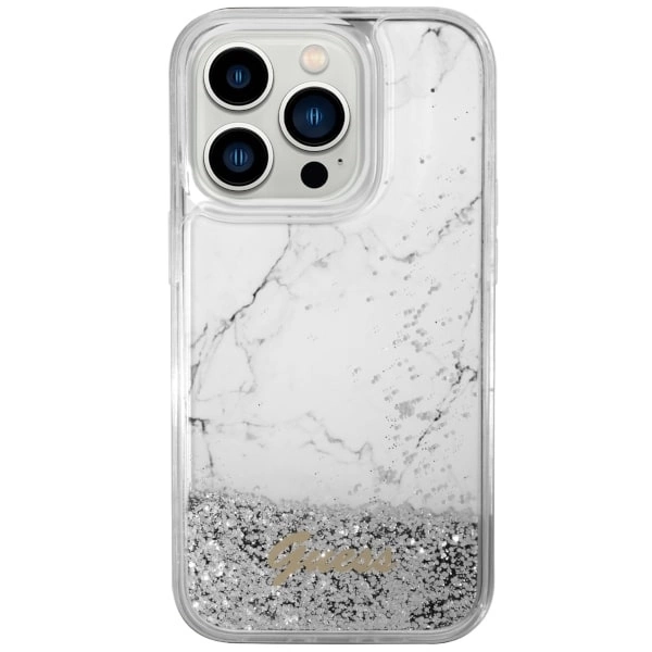 Guess GUHCP14LLCSGSGH iPhone 14 Pro 6.1" white/white hardcase Liquid Glitter Marbleeng