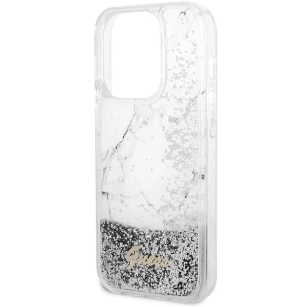 Guess GUHCP14LLCSGSGH iPhone 14 Pro 6.1" white/white hardcase Liquid Glitter Marbleeng