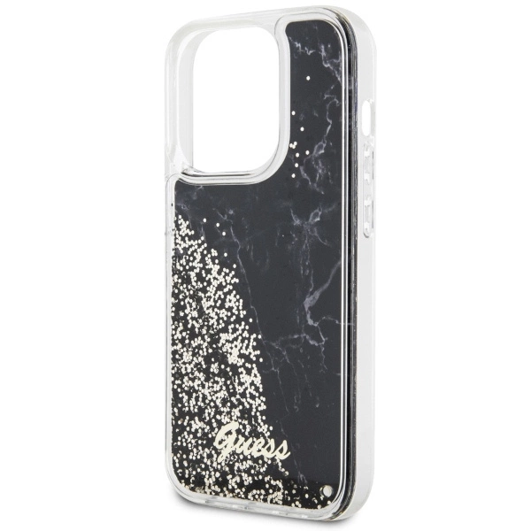 Guess GUHCP14LLCSGSGK iPhone 14 Pro 6.1" black/black hardcase Liquid Glitter Marbleeng