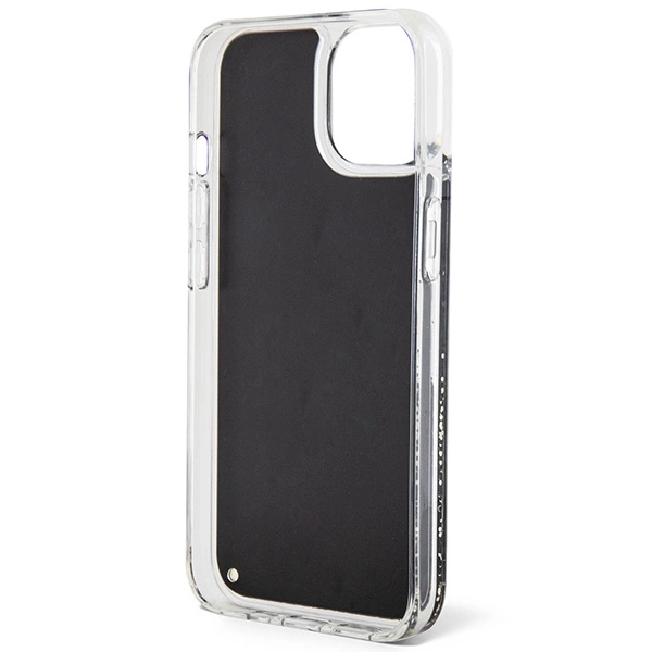 Guess Liquid Glitter Marble case for iPhone 14 - blackeng