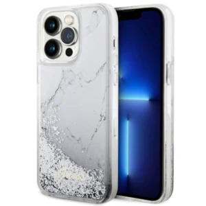 Guess GUHCP14XLCSGSGH iPhone 14 Pro Max 6.7" white/white hardcase Liquid Glitter Marbleeng