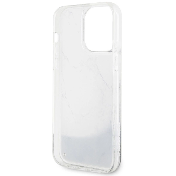 Guess GUHCP14XLCSGSGH iPhone 14 Pro Max 6.7" white/white hardcase Liquid Glitter Marbleeng