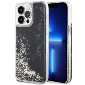 Guess GUHCP14XLCSGSGK iPhone 14 Pro Max 6.7" black/black hardcase Liquid Glitter Marbleeng