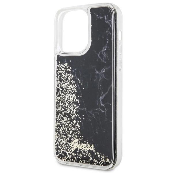 Guess GUHCP14XLCSGSGK iPhone 14 Pro Max 6.7" black/black hardcase Liquid Glitter Marbleeng