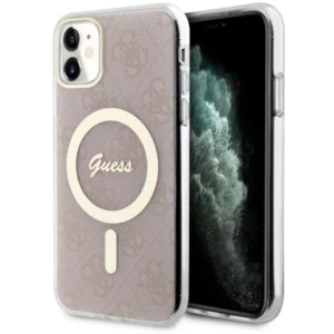 Guess GUHMN61H4STP iPhone 11 6.1" pink/pink hardcase 4G MagSafeeng