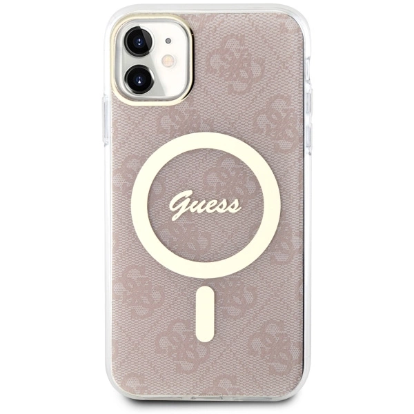 Guess GUHMN61H4STP iPhone 11 6.1" pink/pink hardcase 4G MagSafeeng