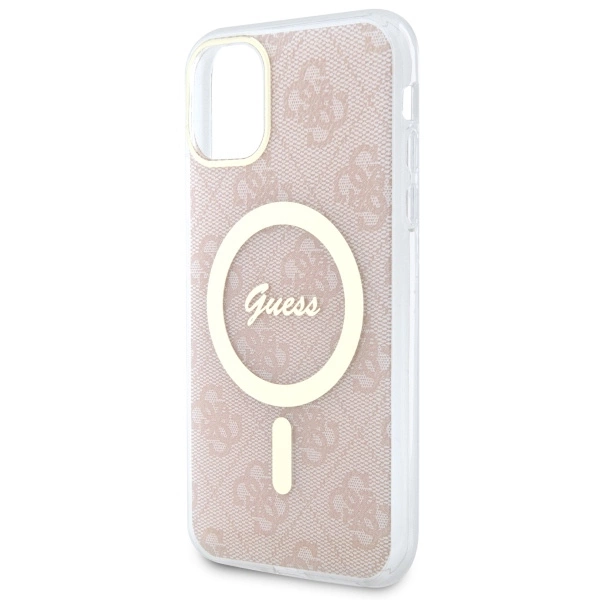 Guess GUHMN61H4STP iPhone 11 6.1" pink/pink hardcase 4G MagSafeeng