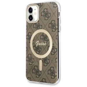 Guess GUHMN61H4STW iPhone 11 6.1" brown/brown hardcase 4G MagSafeeng