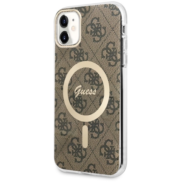 Guess GUHMN61H4STW iPhone 11 6.1" brown/brown hardcase 4G MagSafeeng
