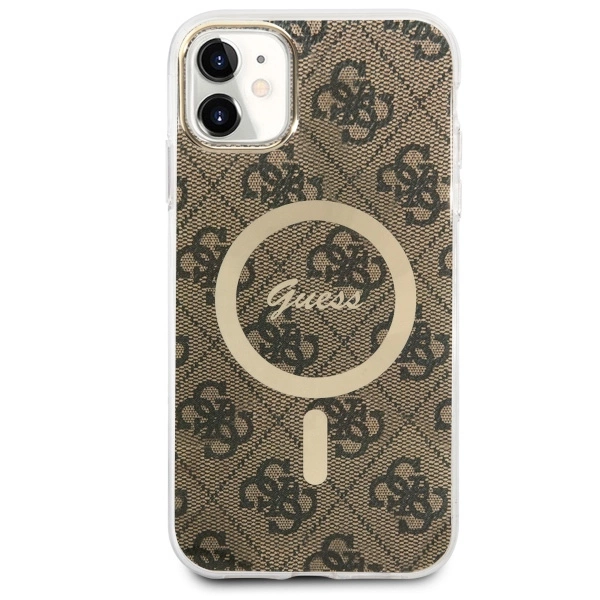 Guess GUHMN61H4STW iPhone 11 6.1" brown/brown hardcase 4G MagSafeeng