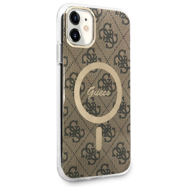 Guess GUHMN61H4STW iPhone 11 6.1" brown/brown hardcase 4G MagSafeeng