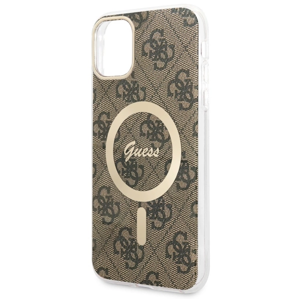 Guess GUHMN61H4STW iPhone 11 6.1" brown/brown hardcase 4G MagSafeeng