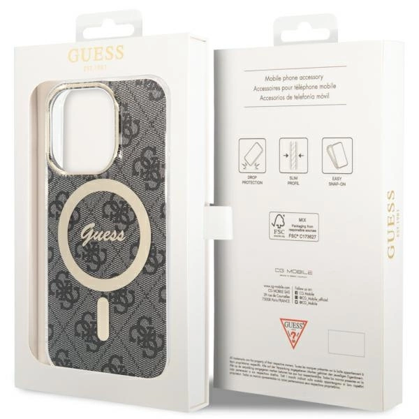 Guess GUHMP13LH4STK iPhone 13 Pro / 13 6.1" black/black hardcase 4G MagSafeeng