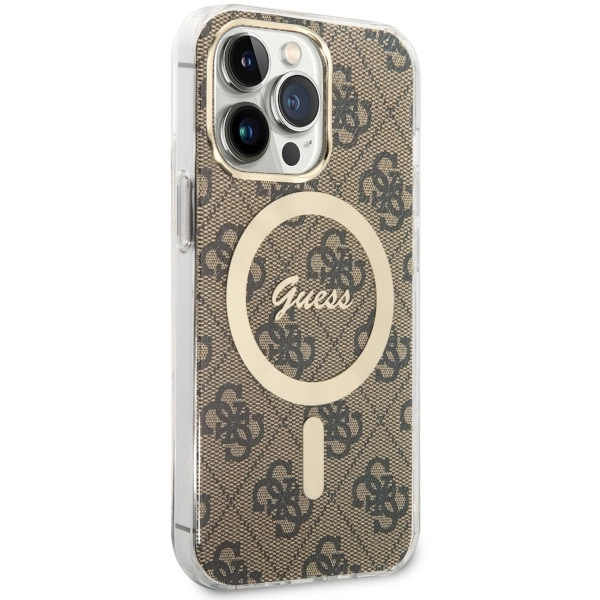 Guess GUHMP13LH4STW iPhone 13 Pro / 13 6.1" brown/brown hardcase 4G MagSafeeng
