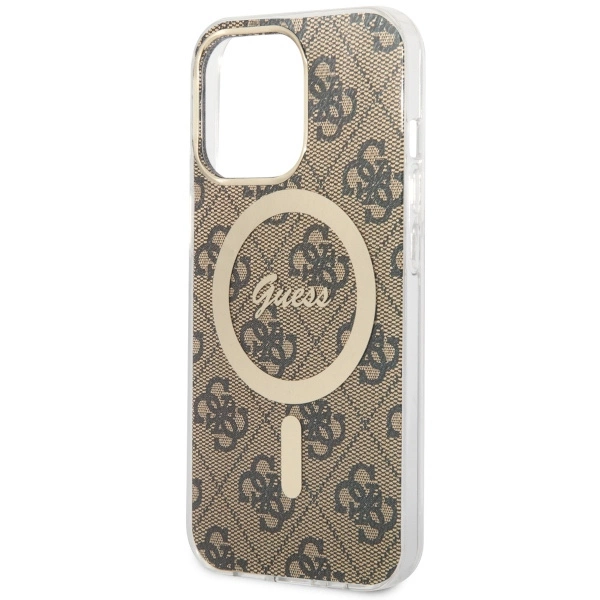 Guess GUHMP13LH4STW iPhone 13 Pro / 13 6.1" brown/brown hardcase 4G MagSafeeng