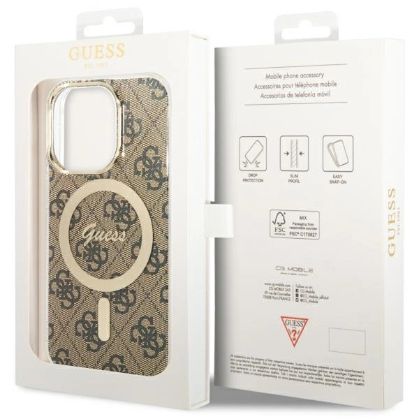 Guess GUHMP13LH4STW iPhone 13 Pro / 13 6.1" brown/brown hardcase 4G MagSafeeng
