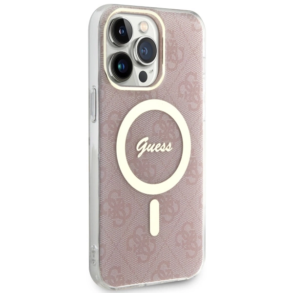 Guess GUHMP13XH4STP iPhone 13 Pro Max 6.7" pink/pink hardcase 4G MagSafeeng