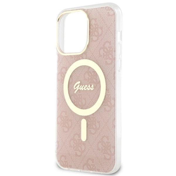 Guess GUHMP13XH4STP iPhone 13 Pro Max 6.7" pink/pink hardcase 4G MagSafeeng