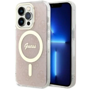 Guess GUHMP14LH4STP iPhone 14 Pro 6.1" pink/pink hardcase 4G MagSafeeng