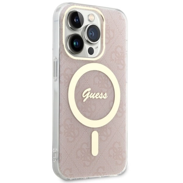 Guess GUHMP14LH4STP iPhone 14 Pro 6.1" pink/pink hardcase 4G MagSafeeng
