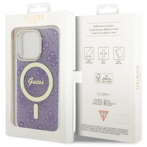 Guess GUHMP14LH4STU iPhone 14 Pro 6.1" purple/purple hardcase 4G MagSafeeng