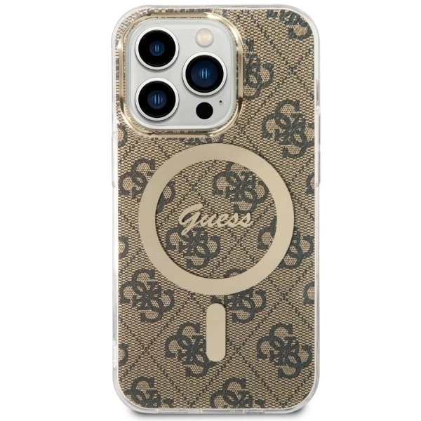 Guess GUHMP14LH4STW iPhone 14 Pro 6.1" brown/brown hardcase 4G MagSafeeng