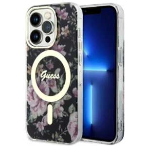 Guess GUHMP14LHCFWSK iPhone 14 Pro 6.1" black/black hardcase Flower MagSafeeng