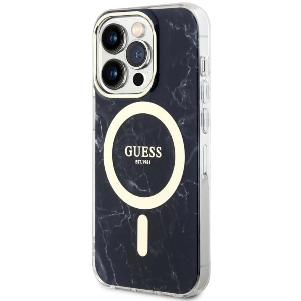 Guess GUHMP14LPCUMAK iPhone 14 Pro 6.1" black/black hardcase Marble MagSafeeng