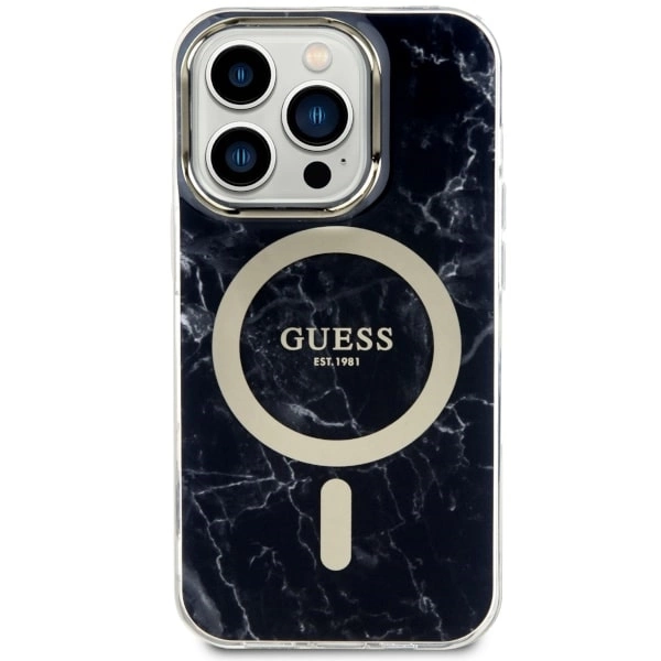 Guess GUHMP14LPCUMAK iPhone 14 Pro 6.1" black/black hardcase Marble MagSafeeng