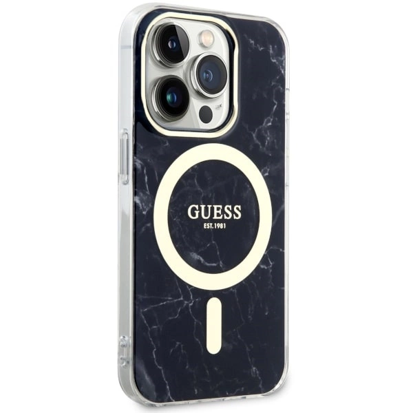 Guess GUHMP14LPCUMAK iPhone 14 Pro 6.1" black/black hardcase Marble MagSafeeng