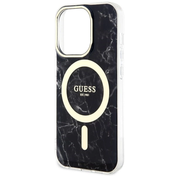 Guess GUHMP14LPCUMAK iPhone 14 Pro 6.1" black/black hardcase Marble MagSafeeng