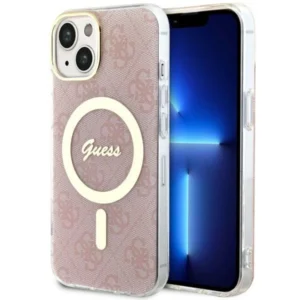 Guess GUHMP14MH4STP iPhone 14 Plus 6.7" pink/pink hardcase 4G MagSafeeng