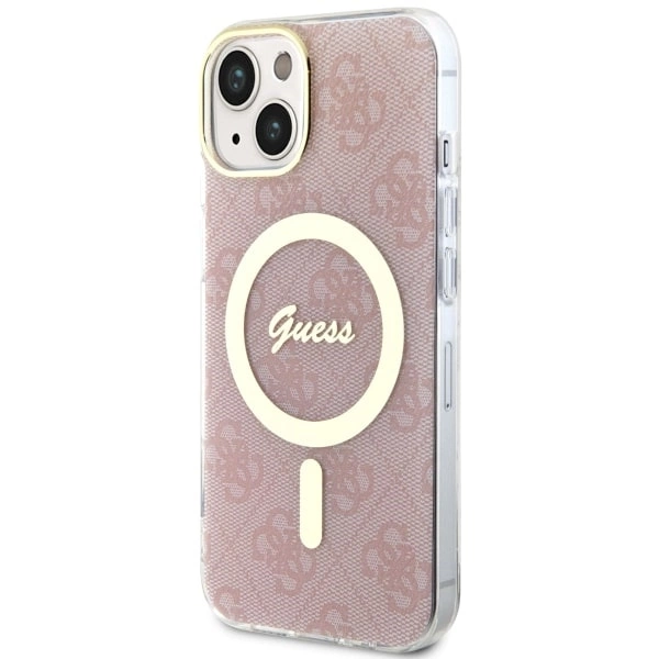 Guess GUHMP14MH4STP iPhone 14 Plus 6.7" pink/pink hardcase 4G MagSafeeng
