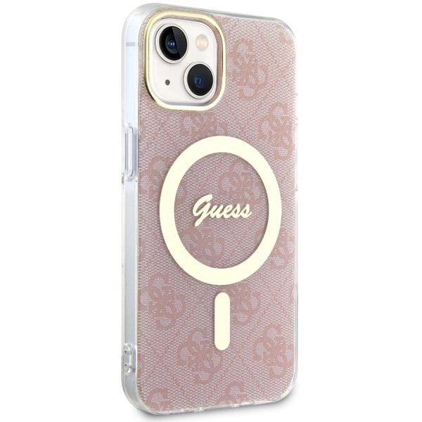 Guess GUHMP14MH4STP iPhone 14 Plus 6.7" pink/pink hardcase 4G MagSafeeng