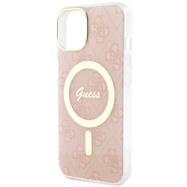 Guess GUHMP14MH4STP iPhone 14 Plus 6.7" pink/pink hardcase 4G MagSafeeng