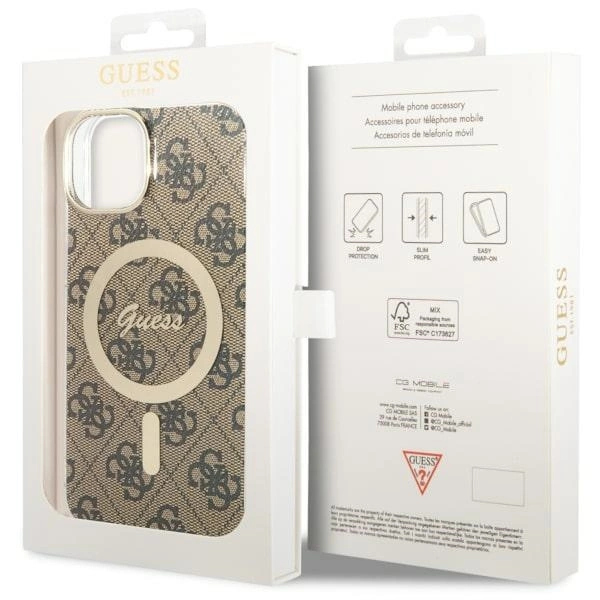 Guess GUHMP14MH4STW iPhone 14 Plus 6.7" brown/brown hardcase 4G MagSafeeng