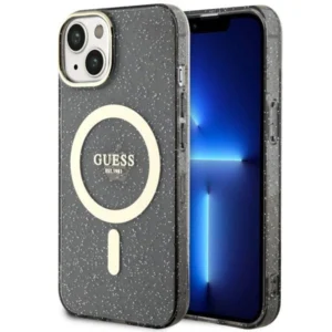Guess GUHMP14MHCMCGK iPhone 14 Plus 6.7" black/black hardcase Glitter Gold MagSafeeng