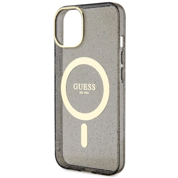 Guess GUHMP14MHCMCGK iPhone 14 Plus 6.7" black/black hardcase Glitter Gold MagSafeeng