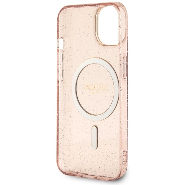 Guess GUHMP14MHCMCGP iPhone 14 Plus 6.7" pink/pink hardcase Glitter Gold MagSafeeng