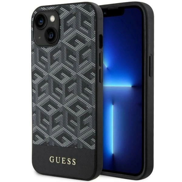 Guess GUHMP14MHGCFSEK iPhone 14 Plus 6.7" black/black hardcase GCube Stripes MagSafeeng