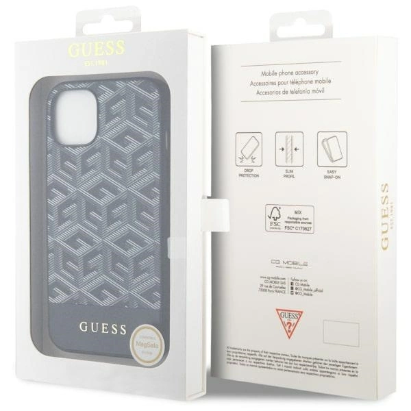 Guess GUHMP14MHGCFSEK iPhone 14 Plus 6.7" black/black hardcase GCube Stripes MagSafeeng