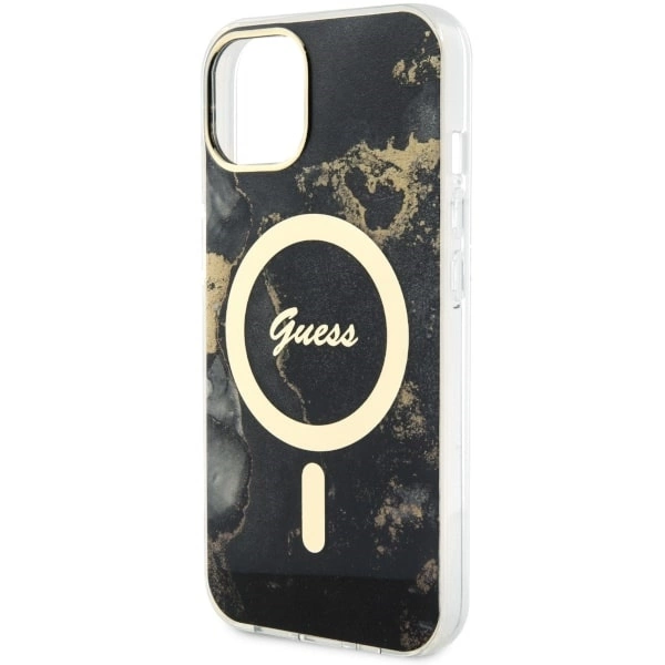 Guess GUHMP14MHTMRSK iPhone 14 Plus 6.7" black/black hardcase Golden Marble MagSafeeng