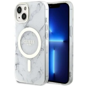 Guess GUHMP14MPCUMAH iPhone 14 Plus 6.7" white/white hardcase Marble MagSafeeng