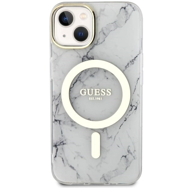 Guess GUHMP14MPCUMAH iPhone 14 Plus 6.7" white/white hardcase Marble MagSafeeng