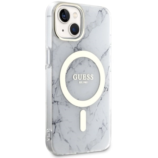 Guess GUHMP14MPCUMAH iPhone 14 Plus 6.7" white/white hardcase Marble MagSafeeng