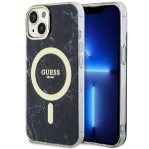 Guess GUHMP14MPCUMAK iPhone 14 Plus 6.7" black/black hardcase Marble MagSafeeng